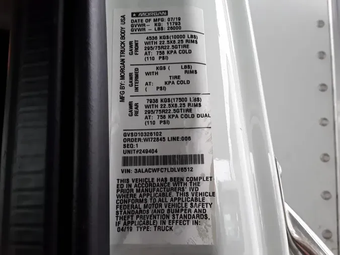 2020 FREIGHTLINER/MERCEDES M2 1066acaf3abd2bfb244db0f06ac4fc45519