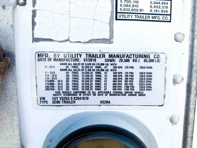 2019 UTILITY VS2RA