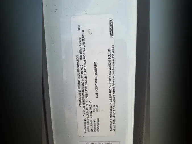 2022 FREIGHTLINER/MERCEDES NEW CASCADIA PX126646be1bd5931e19392377baecf553e5754