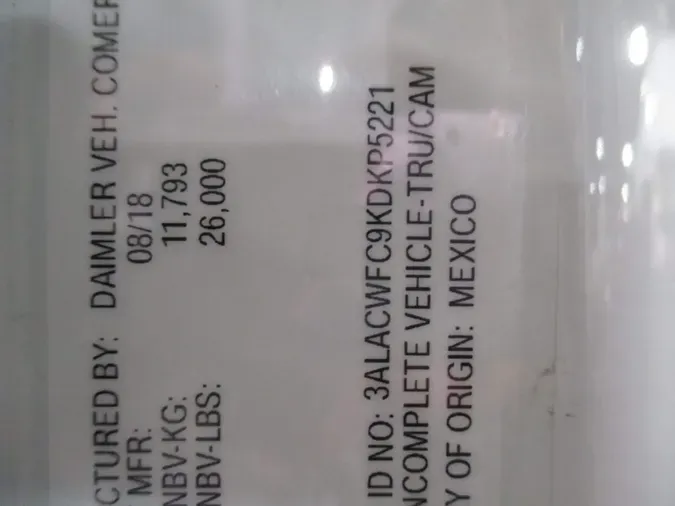 2019 FREIGHTLINER/MERCEDES M2 106