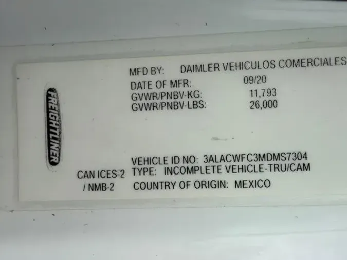 2021 Freightliner Business Class M2 106