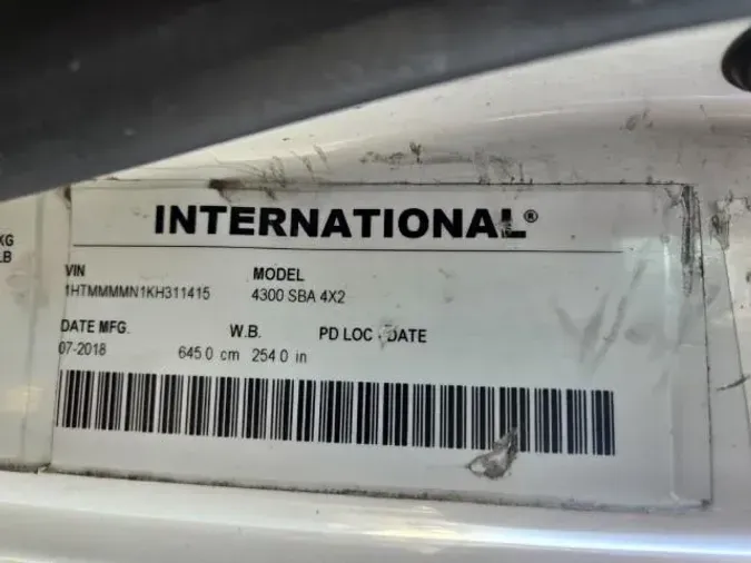 2019 International 4300707d5402b166de701d6c1a73909083ad