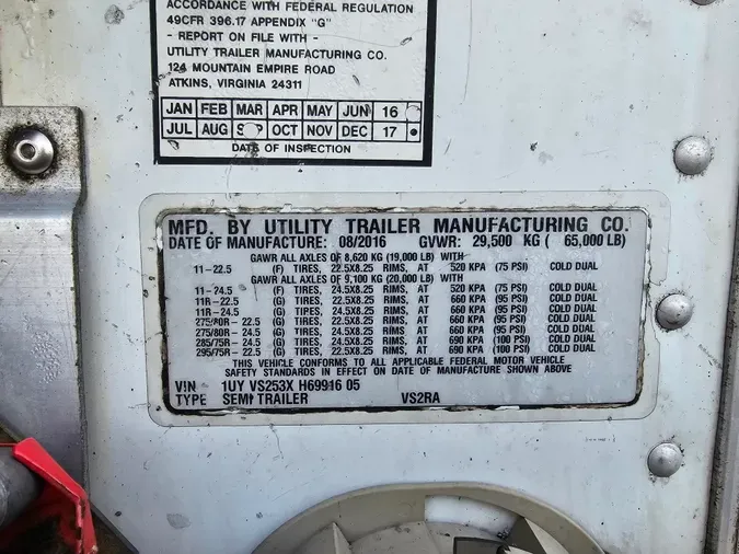 2017 UTILITY TRAILERS VS2RA 53/162/102