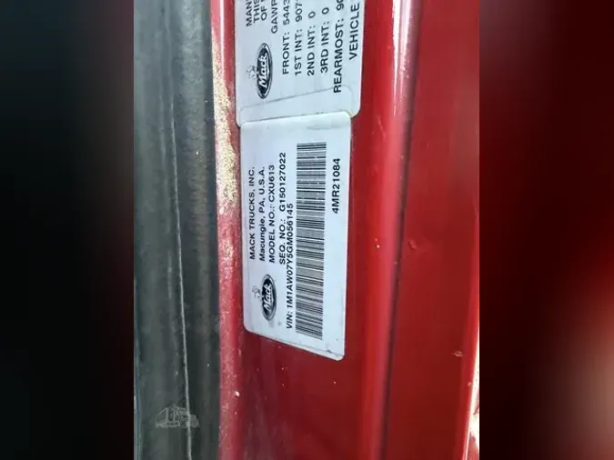 2016 MACK PINNACLE CXU613