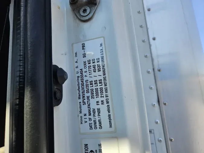 2016 HINO 338 Derated