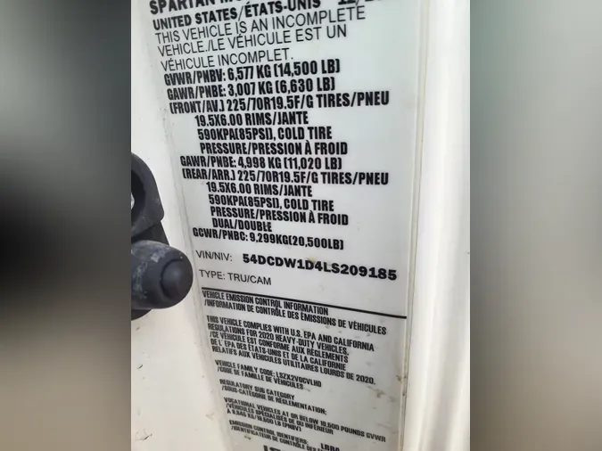 2020 CHEVROLET MOTOR DIV. LCF 4500HD73ca37f888ed2d1be548cf8e2ee5a0ad