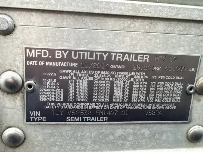 2015 UTILITY TRAILERS VS2RA 53/162/102