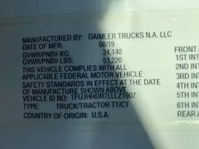 2020 Freightliner Cascadia