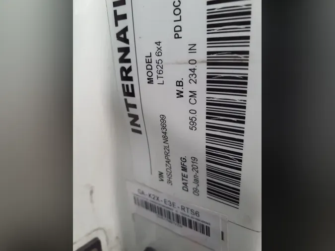 2020 NAVISTAR INTERNATIONAL LT625 SLPR CAB