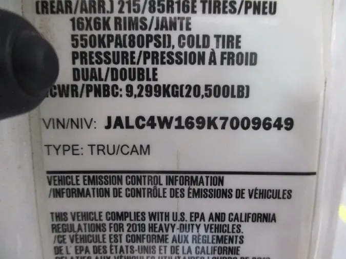 2019 ISUZU NPR HD