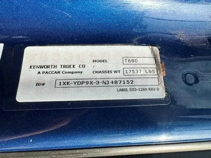 2022 Kenworth T680