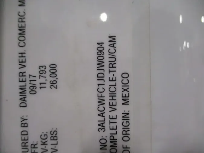 2018 FREIGHTLINER/MERCEDES M2 106