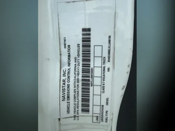 2020 NAVISTAR INTERNATIONAL MV607 (4X2)78f2b69d8ea876389b995ff259118f17