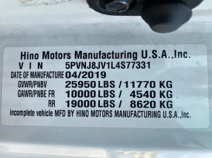 2020 Hino 268A
