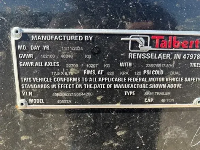 2025 TALBERT 4053TA