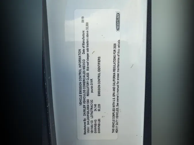 2020 FREIGHTLINER NEW CASCADIA PX12664