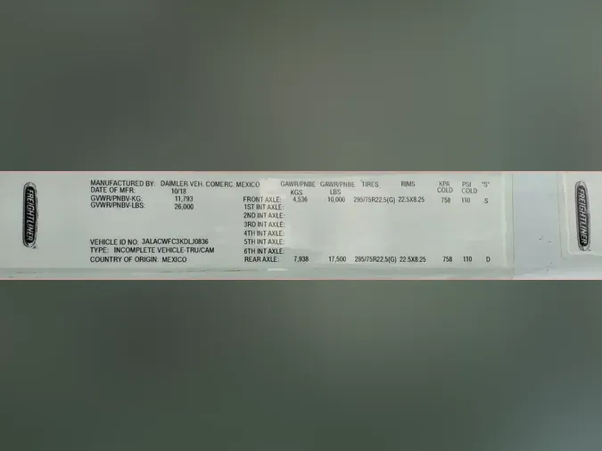 2019 FREIGHTLINER/MERCEDES M2 106