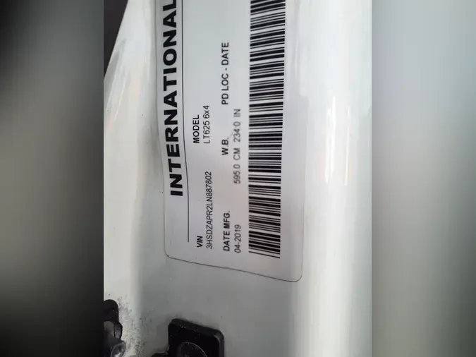 2020 NAVISTAR INTERNATIONAL LT625 SLPR CAB