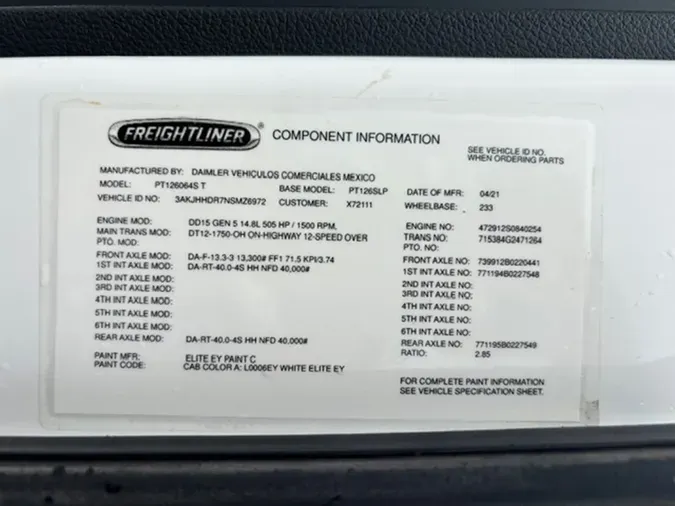 2022 Freightliner PT126SLP