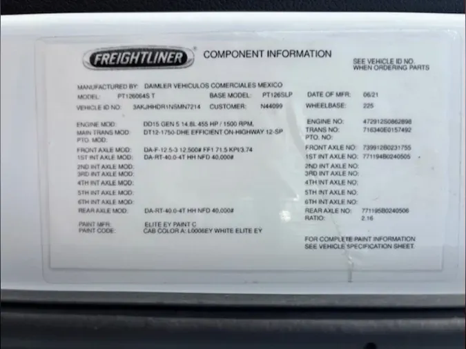 2022 Freightliner PT126SLP