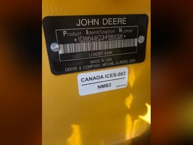 2018 John Deere 644K