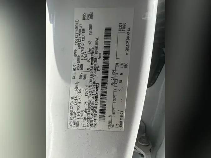 2021 FORD F350 SD XL