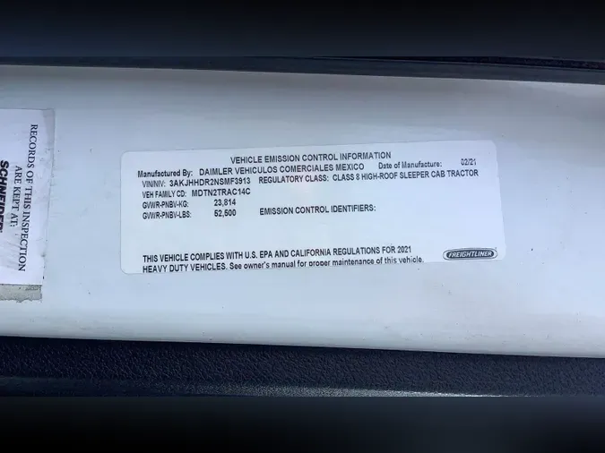 2022 Freightliner Cascadia 126