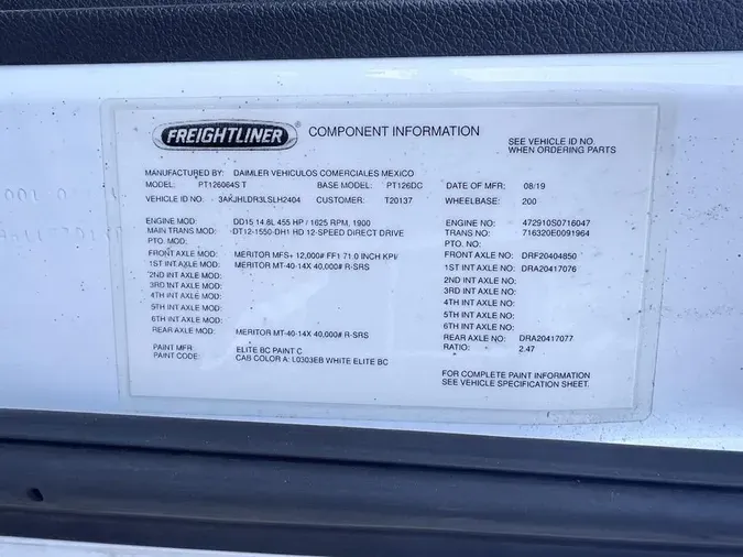 2020 Freightliner Cascadia