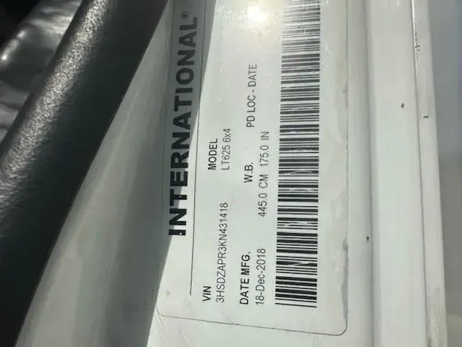 2019 International LT625