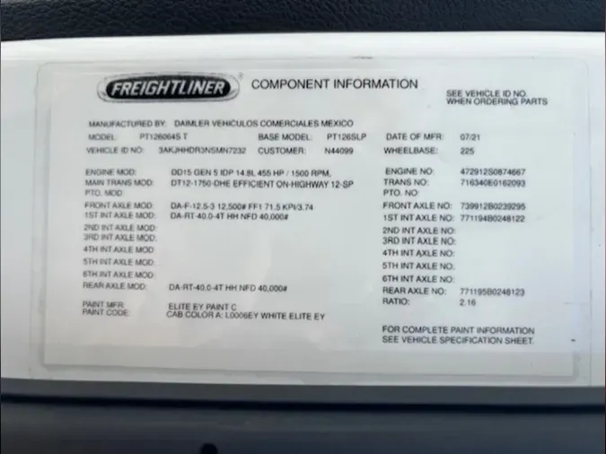 2022 Freightliner PT126SLP