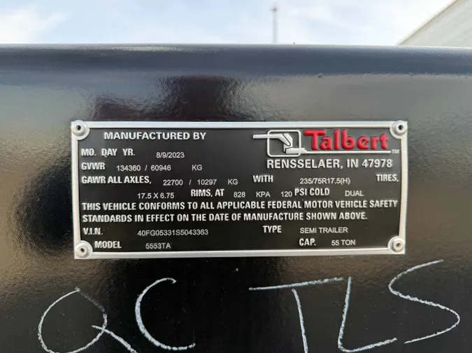 2025 TALBERT 5553TA869ac02256f94180423ba703daabf144