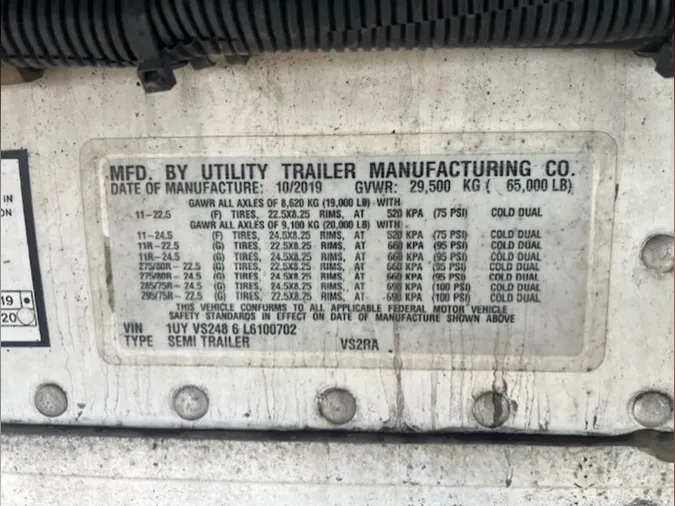 2020 UTILITY TRAILERS VS2RA 48/156/102