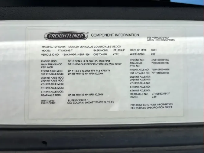 2022 Freightliner PT126SLP