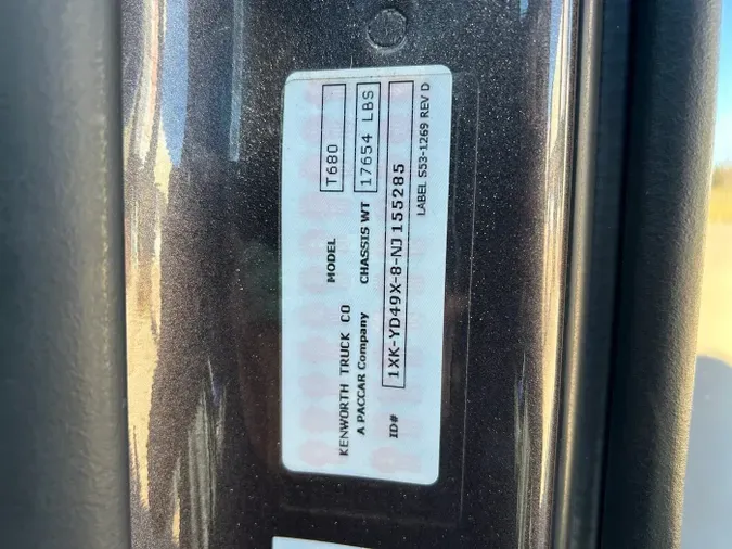 2022 Kenworth T680893a356a5fbdf2e13a4761faf56acc9f
