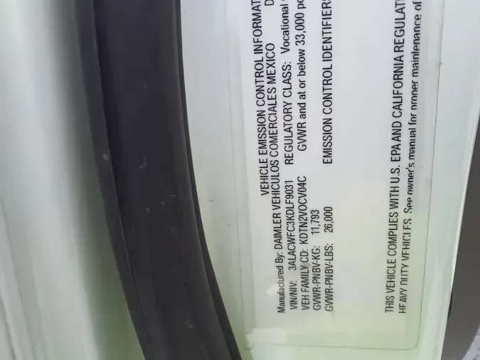 2019 FREIGHTLINER/MERCEDES M2 106