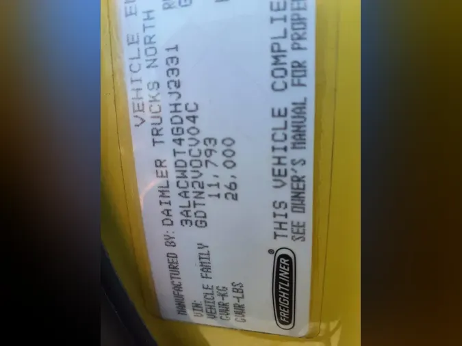 2016 FREIGHTLINER/MERCEDES M2 1068adf4ee046ee0f8bb160d6121b6e5323