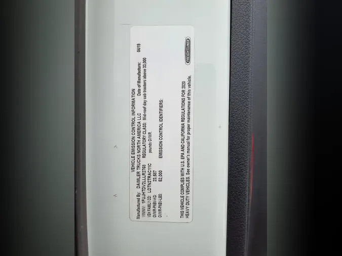 2020 FREIGHTLINER/MERCEDES NEW CASCADIA 1168aeba810ca554da634f6176e5df60a33