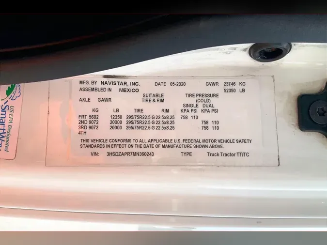 2021 INT LT625 6x4
