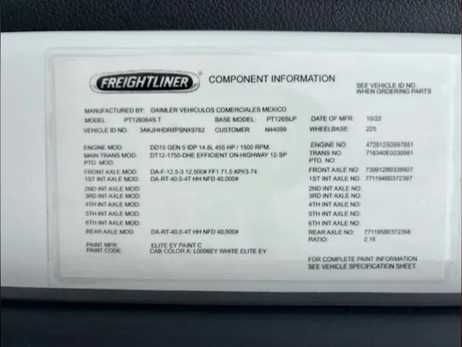 2023 Freightliner Cascadia 126
