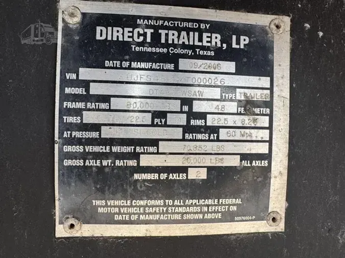 2007 DIRECT TRAILER 