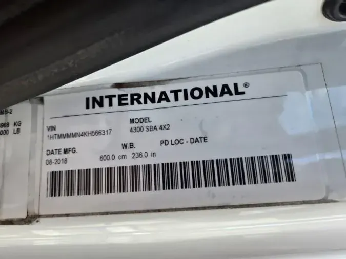 2019 International 4300