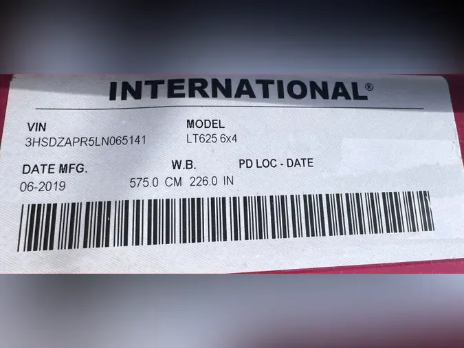 2020 INTERNATIONAL LT625