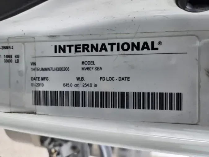 2020 International MV607