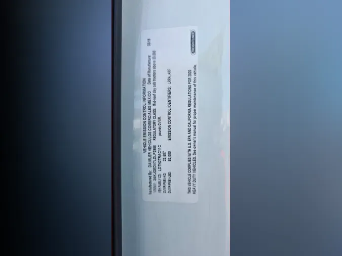 2020 FREIGHTLINER/MERCEDES CASCADIA 125