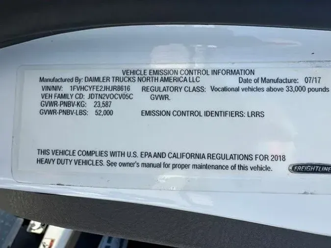 2018 Freightliner Business Class M2 106910ab71e6c6880ca84a9be5b54830c7c