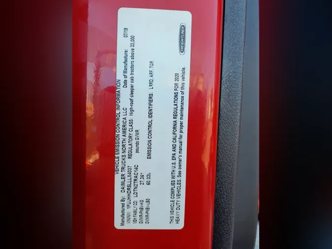 2020 FREIGHTLINER/MERCEDES NEW CASCADIA PX12664