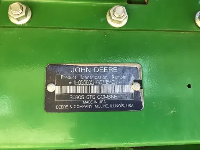 2016 John Deere S680