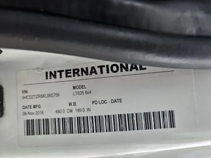 2019 International LT625