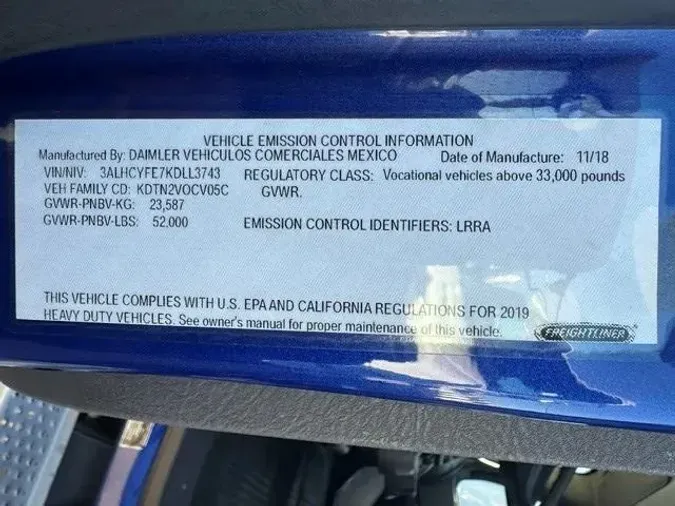 2019 Freightliner Business Class M2 106