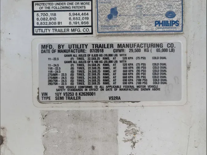 2019 UTILITY Reefer
